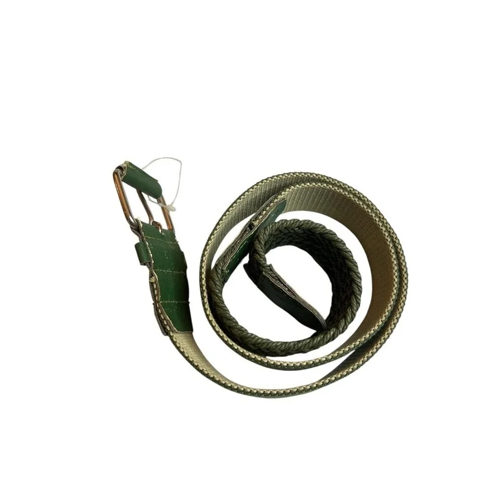 Olive Nautical Preppy Fisherman Braided Web Belt Coastal Campcore Outdoors 40